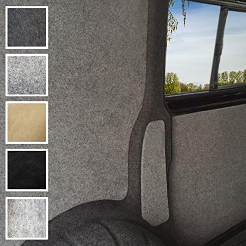 11m² Alfombra de la Furgoneta Plata Universal Alfombrilla Camioneta Autocaravana Automóvil Coche Casa Rodante Casa Móvil Tapicería Decoración Interior Vehículo Encaja con Cualquier Marca o Modelo
