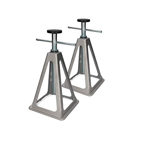 Cartrend Soporte de Soporte para Caravana, Soporte de Apoyo para caravanas, Accesorios de caravanas, Juego de 2 Unidades, Aluminio, soporta hasta 900 kg