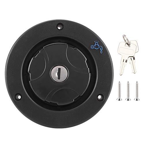 Deror Gravity Entrada de agua dulce, tapón de llenado de agua a prueba de fugas con cerradura con 2 llaves para caravana autocaravana, autocaravana, autocaravana, accesorios para caravana