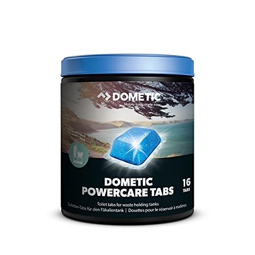 Dometic Pastillas PowerCare - Aditivo para el tanque de aguas negras, ayuda a la disolución de los residuos, 16 pastillas, Multicolor, Talla Única