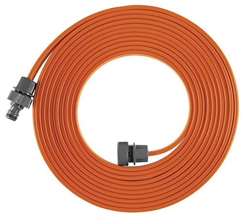 GARDENA Manguera microperforada longitud de la manguera 7.5 m, chorro difuminado para plantas frágiles, con una simple conexión hasta un máximo de 22.5 m Naranja 00995-20
