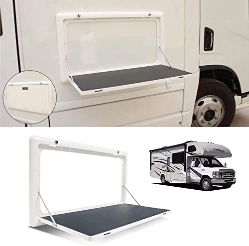 Mesa De Comedor Plegable para Autocaravanas Motorhome Instalado En El Exterior del Cuerpo, Se Puede Plegar Y Bloquear, Accesorios para Autocaravanas con Diseño De Luz