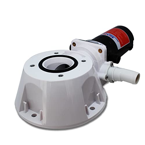 Navpower - Kit de conversión de inodoro universal de 12 V - Kit de conversión para inodoro de manual a eléctrico - Barco de goma vela para caravanas y autocaravanas