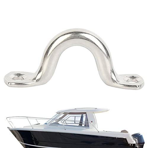 Onlynery Barandilla de acero inoxidable de calidad marina | Asa de sujeción en forma de planchado para la mayoría de autocaravanas, autocaravanas y remolques de carga, sin tornillos
