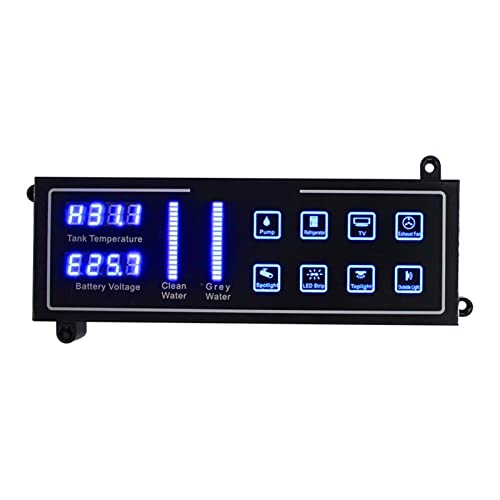 Panel de tacto Nivel de agua Indicador Voltemter Accesorios de caravana de 12 V Sistema de control de autocaravana ( Color : Custom panel , Size : 1 )