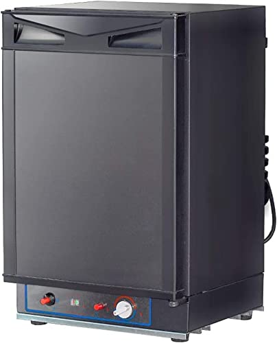 Smad Nevera de Gas Butano, Nevera de Camping de Gas Lpg 12V 220V, Nevera Silencioso para Autocaravana, Caravana, RV, 40L, Negro