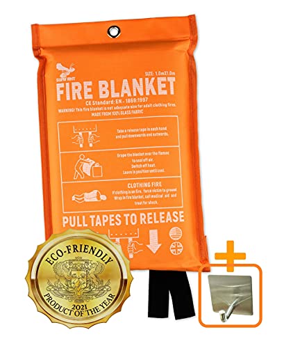 Supa Ant Manta Ignifuga Certificada(1500֯F) -Manta de Emergencia contra Incendios para casa de Campo, Camper Furgoneta, Coche, Camper Furgoneta Accesorios hogar y Cocina - Kit Supervivencia