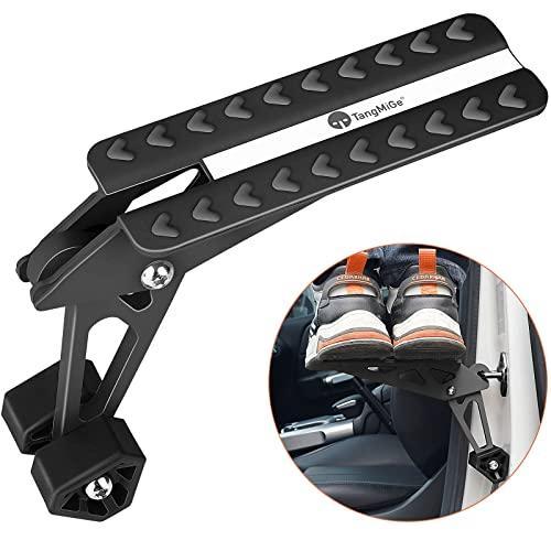 TangMiGe Escalones Plegables, Pedal Plegable para Puerta de Coche, con Martillos de Seguridad, Paso de la Puerta del Coche, Apto para la Mayoría de Vehículo, SUV, Jeep, RV (Negro)