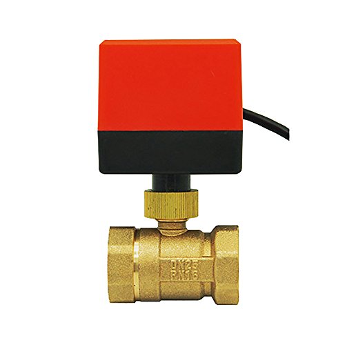 Valvula bola esfera motorizada DN15 DN20 DN25 DN32 DN40 DN50 AC220V AC24V DC12V 2 vias laton calefaccion suelo climatizacion