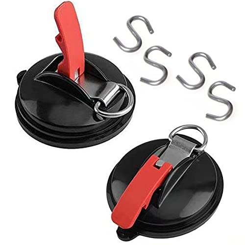 Ventosas,Ventosa de Coche,Con Gancho Correas de Equipaje de Alta Resistencia Ventosa de 10 kg de Capacidad,Herramienta de anclaje de ventosa multifunción para montaje en coche, lonas de equipaje.