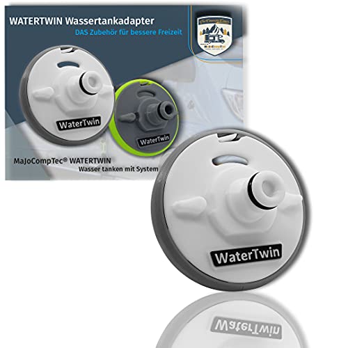 Adaptador de depósito de agua para caravana Watertwin, tapa de depósito de agua con doble conexión Gardena (adaptador para tapa de depósito de 3 pines, diámetro: 78)