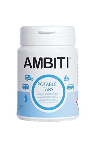 Ambiti Potable Tabs, Pastillas Potabilizadoras de Agua, bote 50 unidades.