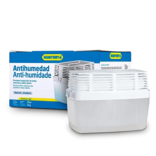 Aparato Deshumidificador - Incluye un Recambio Antihumedad de 1 kg - Absorbe Humedad Doméstico de Armarios, Baños y Habitaciones - Tamaño grande - Humydry