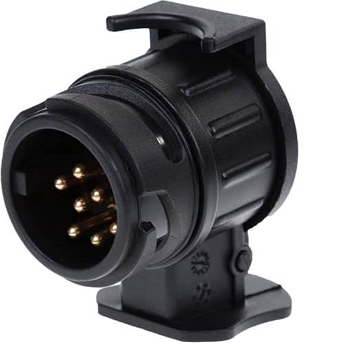 AUTOZOCO Adaptador De Remolque De 13 A 7 Pines 12V - Convertidor - Impermeable - Enchufe - Caravana - Coche - Autocaravana - Conector Remolque, Coche, Caravana, automóviles Europeos