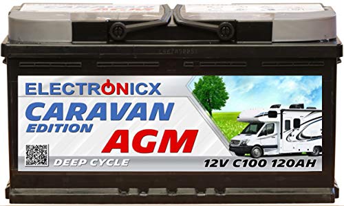 Batería AGM 12v 120Ah Electronicx Caravan Edition V2 batería solar 12v acumulador 12v baterías solares suministro batería 12v agm batería caravana camper gel batería 12v 120ah acumulador solar mover