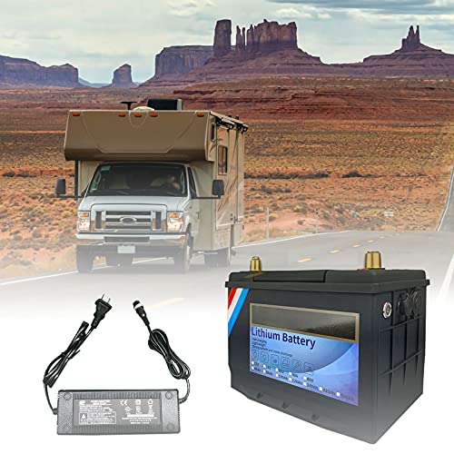 Batería de Ciclo Profundo Lifepo4, Batería de Litio de 12 V 340 Ah Batería de Fosfato de Hierro Recargable de 3000 Ciclos,para Autocaravana, Carrito de Golf, Barco, Sistema Solar,12V240Ah