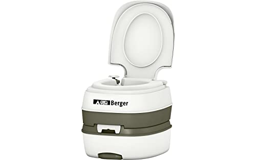 Berger WC portatil | WC quimico portatil para camping | Baño portatil | Accesorios camper, accesorios camper para furgonetas o para autocaravana | Water portatil gris, con depósito de residuos, 130 kg