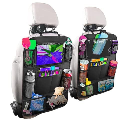 BillyBath Organizador de Asiento de Coche 2 Pack, Organizador Coche Interior Soporte Ipad Camper Furgoneta Accesorios Protector Asiento