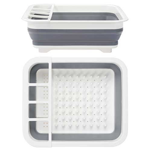 Bramble - Escurridor de Platos de Silicona Plegable Premium - Ahorro de Espacio y Portátil/Escurre Cubiertos