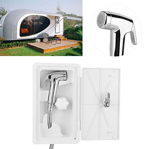 Caja de ducha para vehículos recreativos Herramienta de ducha para vehículos recreativos Accesorios para autocaravanas Caja de ducha exterior Interruptor de frío caliente con 2 llaves Kit para barco m