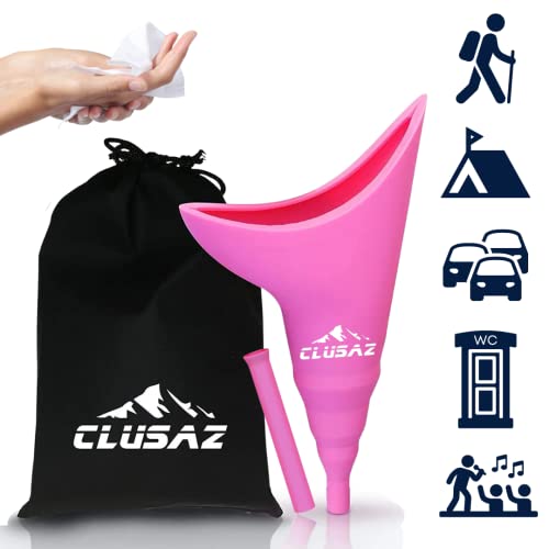 CLUSAZ Urinario Portatil Mujer, Femenino Orinal Portatil, Camping Accesorios para Las Mujeres, para Baño Público, Coche, Camper, Camping, Furgoneta, Viaje