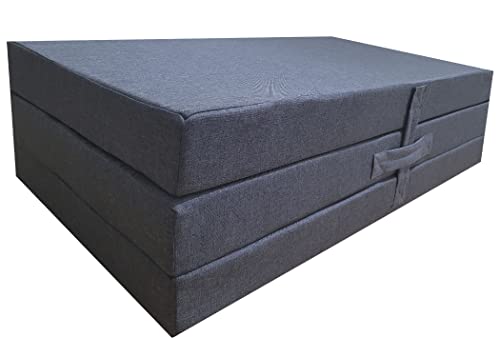 Colchón Plegable Todas Las Medidas Cama Invitados Camper camión Caravana (Azul, 120 * 190 * 10)