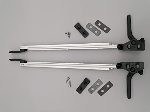 CR-MOESANCO Kit Compases Derecho + Izquierdo para Caravana 27,6cm, Brazo para Ventana Autocaravana Soporte Sujeción 276mm Soporte Elevación