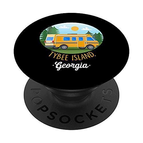 Divertido viaje por carretera autocaravana Tybee Island Georgia Camper PopSockets PopGrip Intercambiable
