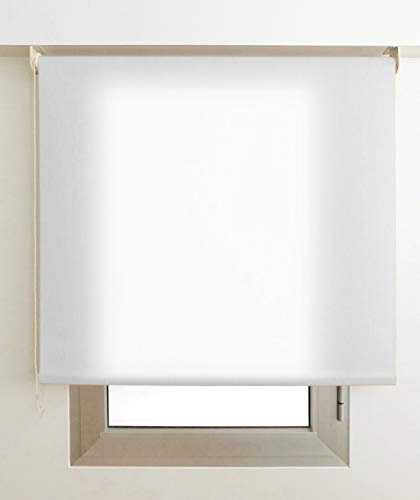 EB ESTORES BARATOS Estor Luminoso Elite (Desde 40 hasta 300cm de Ancho) Permite Paso de Mucha luz, no Permite Ver el Exterior/Interior. Color Blanco. Medida 190cm x 180cm para Ventanas y Puertas