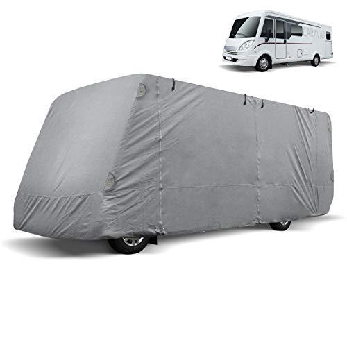 ECD Germany Funda Caravana Automóvil L 730 x 235 x 275cm Lona de Microfibra Anti-Polvo Impermeable Lona Transpirable con Elástico Cubierta Completa para Protección Resistene a la Interperie