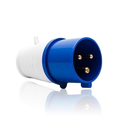 Enchufe industrial azul de 3 pines IP44 16A / 32A 240V enchufes de repuesto para caravana industrial