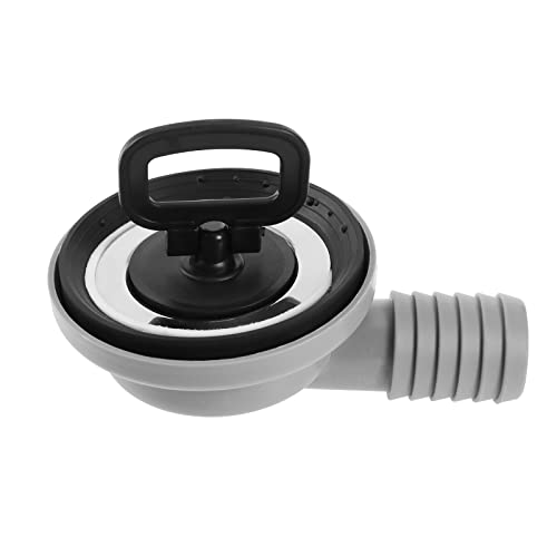 Escurridor de filtro de desagüe de acero inoxidable para desagüe de 90° con tapa de sellado de 56 mm de diámetro, apertura de tubo de salida aplicable de 50 mm para caravana, autocaravana y barco