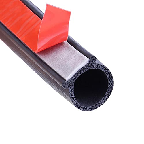 ETOPARS Tira de Sellado de Puerta de Coche 6 Metros Goma de Sellado Burletes Junta Goma Puerta Impermeable Autoadhesiva Protector Forma de D Pequeña 10mm X 8mm