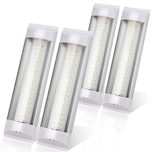 Gimisgu 4 luces LED interiores 12 V CC 8 W 72 LED iluminación interior coche tira con interruptor ON/OFF IP43 para caravanas remolques autocaravanas ferry