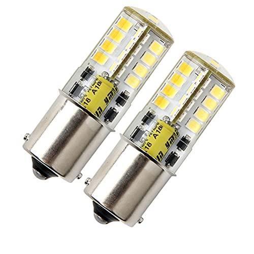 HRYSPN Ba15s Bombilla P21w LED 12V, 5W blanco frío 6000K, bayoneta SBC, para coche, RV, remolque, autocaravana, barco, patio, luz interior (2 piezas)