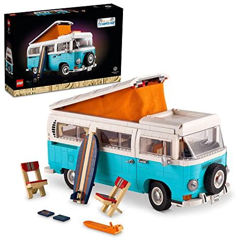 LEGO Volkswagen T2 Camper Van 10279 Kit de construcción; Construya una versión de modelo visible de la Classic Camper Van (2,207 piezas)