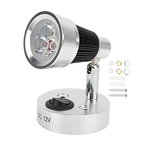 Luz de Lectura RV, Luz de Lectura LED Giratoria 90° Ajustable Iluminación Interior del Foco de RV Recambio para Autocaravana Remolque Camper Barco(Luz Neutra)