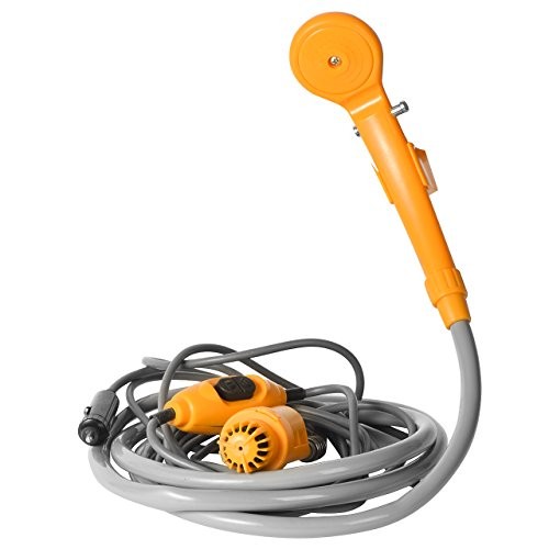 Magiin TEYUCHEZ Naranja 37 cm Plástico Juego de Ducha Portátil para Coche DC 12V