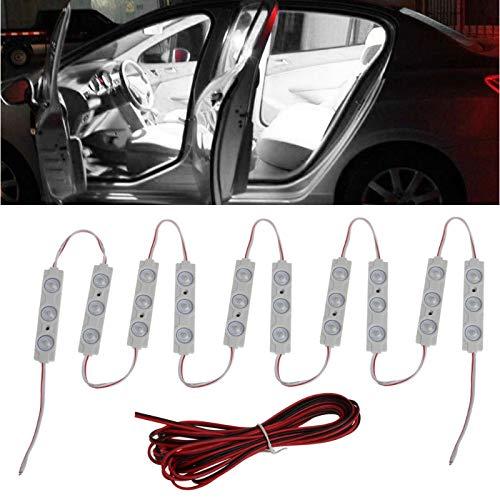 MASO 30LED Kit de Luces de Interior de Coche – Lámpara de Lectura Ultra Brillante Lente de Trabajo para camión, Kit de Coche vehículo, Autocaravana, luz de Techo (ip67 12 V Blanco)