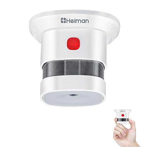 Mini Detector de Alarma de Humo HEIMAN, Batería de por Vida con batería de 10 años, Premio Reddot, Certificado CE, Detector de Incendios fotoeléctrico Independiente para el hogar (1)