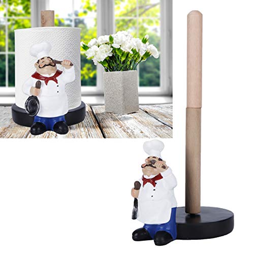 minifinker Adorno Artesanal de Resina, Regalos Decorativos Diseño Antideslizante Cocina Chef Decoración Papel Toallero para Autocaravana y casa de Motor para Cocina