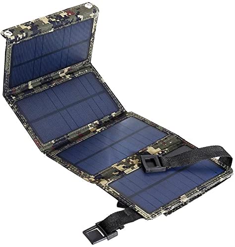 Paneles solares Paquete de energía Solar Cristal único 20W Solar 4 Bolsa Plegable Cargador Teléfono móvil Bolsa Solar Impermeable al Aire Libre para Acampar al Aire Libre Senderismo Viajes