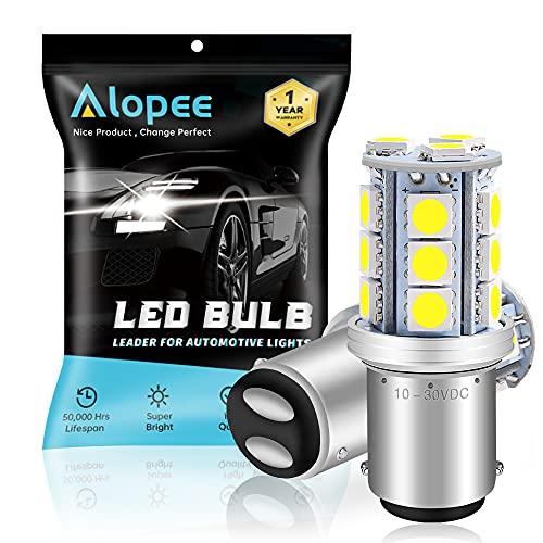 Paquete de 2 1142 BA15D Blanco LED de luz 12V-24V DC, 5050 18SMD Reemplazo de Automóvil para el Interior RV Iluminación de Autocaravana Aparcamiento Lámparas de Luces de Giro Cola BackUp Bulbos