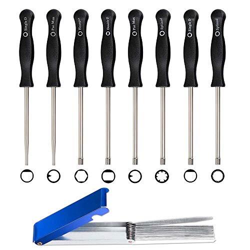 PERFETSELL 8Pcs Destornillador Carburador Motosierra Herramientas de Ajuste Carburador Motosierra Destornilladores de Ajuste con Un Limpieza para Carburador para Carburadores de Motores de 2 Ciclos
