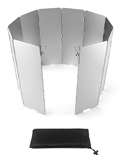 10 Piezas Parabrisas Plegable de Aluminio para Furgoneta Camper