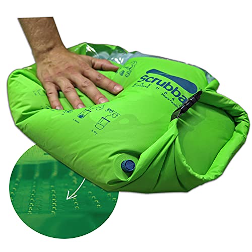 Scrubba Sistema de Lavado Portátil Bolsa de Lavado 2.0 - Bolsa Estanca Impermeable para Viajes Autocaravana Camping Senderismo - Sistema con Tabla de Lavar