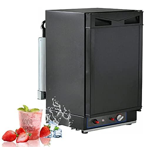 SMETA Nevera de Gas Butano,Nevera Trivalente,Nevera Pequeña 12V 220V,Nevera Para Furgoneta Camper,Nevera Caravana 40L,Frigorificos Pequeños,Mini Frigorifico para Van RV Camión Yate Tranquilo Negro