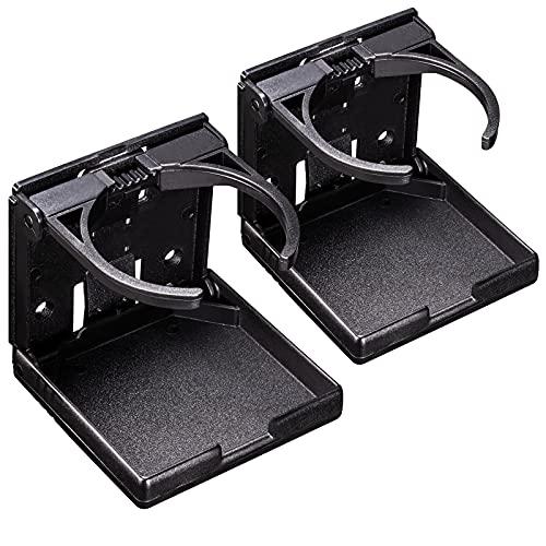 Spurtar 2 Soportes Ajustables Plegables para Bebidas Que se adaptan a la mayoría de Tazas de tamaño para Coches, Camiones, caravanas, Furgonetas, Barcos, caravanas Marinas, etc