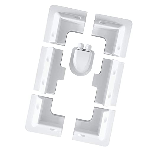 TRAMILY Soportes de panel solar ABS blanco Soportes de montaje de panel solar 7 sin taladros Kit de soporte de esquina para RV Marine techo camping furgonetas y caravanas los rayos UV - Blanco