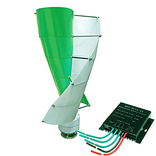 Turbinas eólicas Kit de turbinas eólicas en Espiral Vertical, turbinas eólicas de 9000 W para Acampar en casa + Generador de Molino de Viento Traje para Sistema eólico Solar híbrido